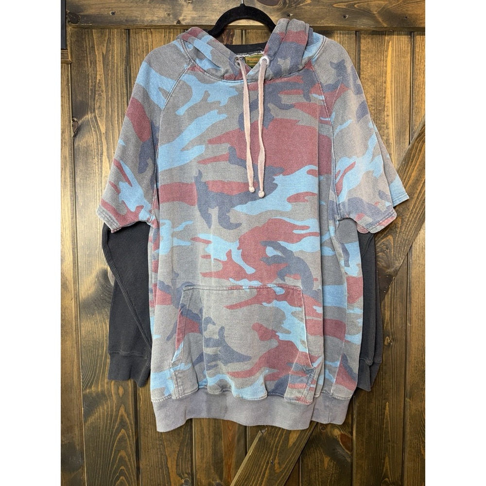 Boulder Creek Camo Pullover Hoodie Y2K Streetwear Sz XL